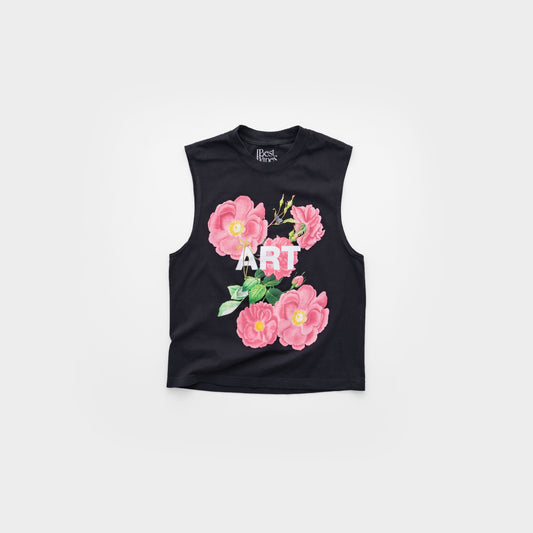 "ART" SLEEVELESS TEE [BLACK]