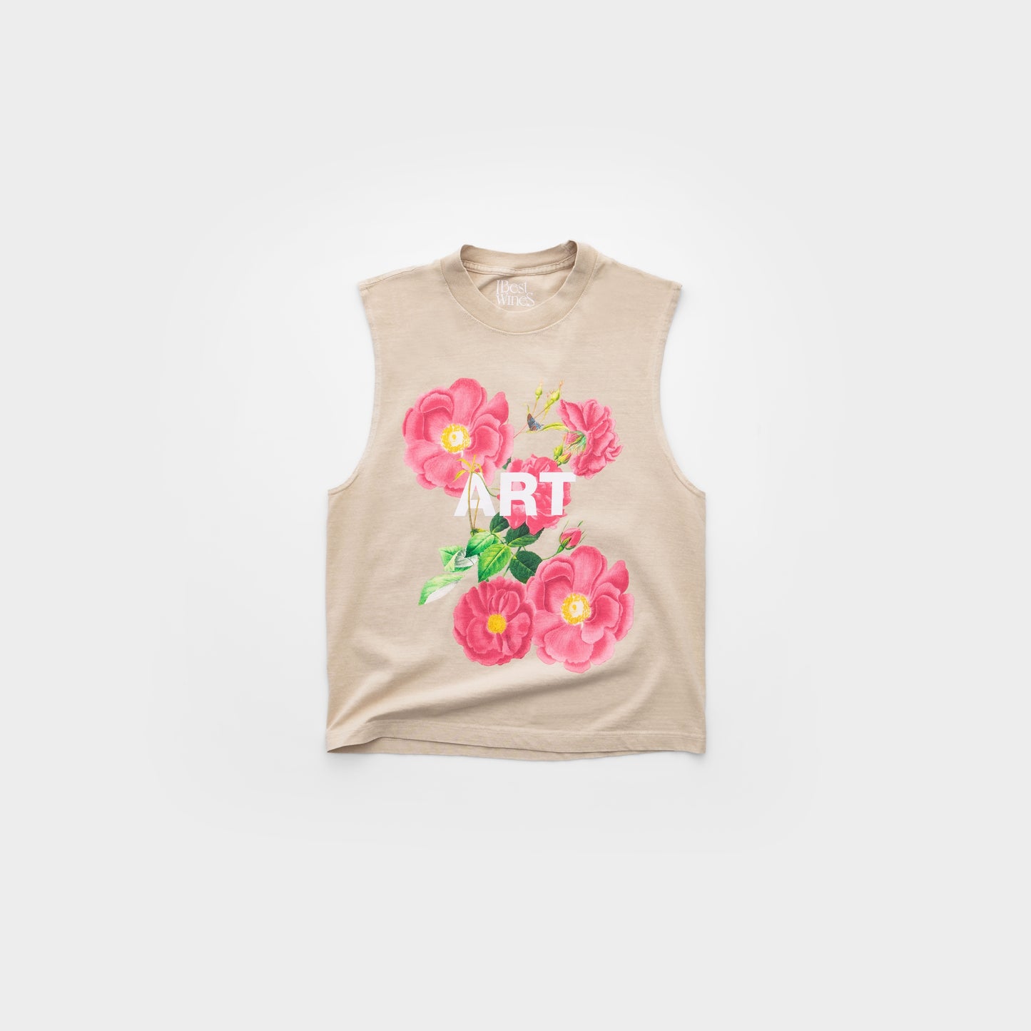 "ART" SLEEVELESS TEE [TAN]