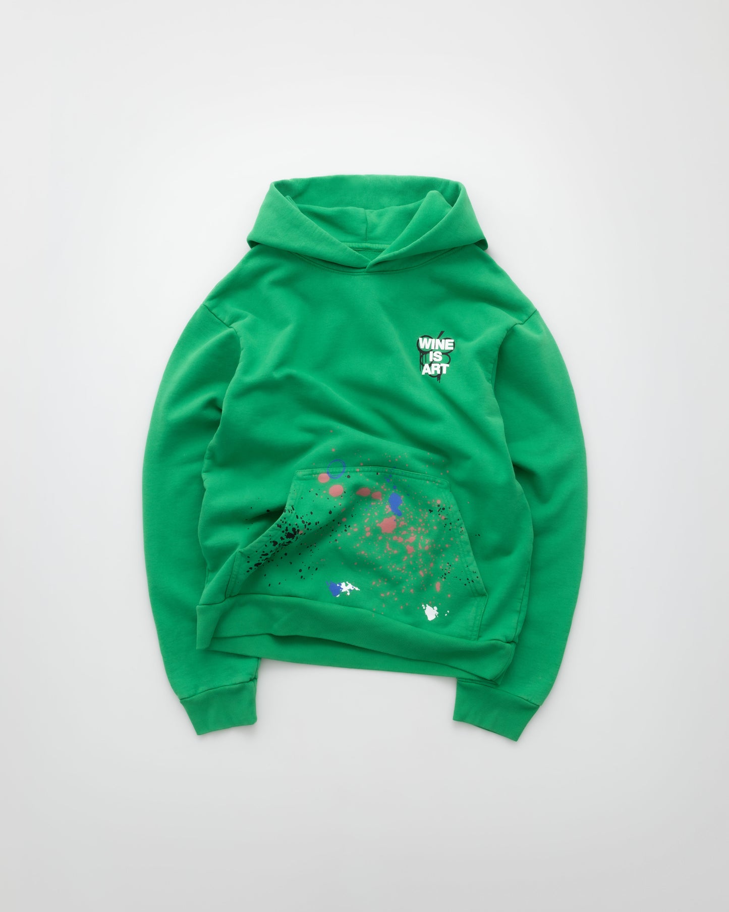 "WINE IS ART" HOODIE [GREEN]
